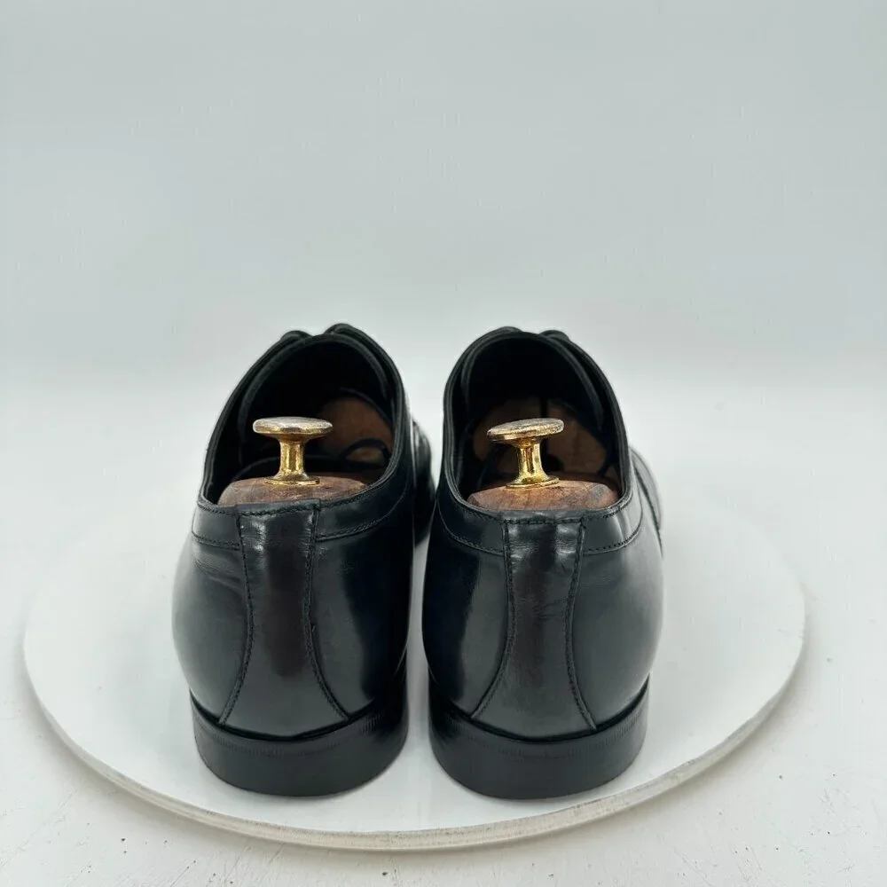 Dolce & Gabbana Men Size 8 Black Genuine Leather Lace Up Derby Dress Shoes